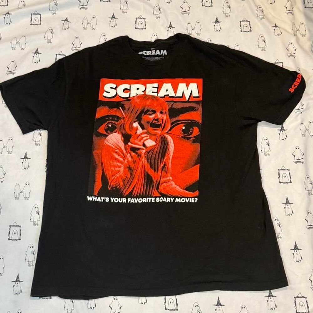 Scream black graphic t shirt featuring
